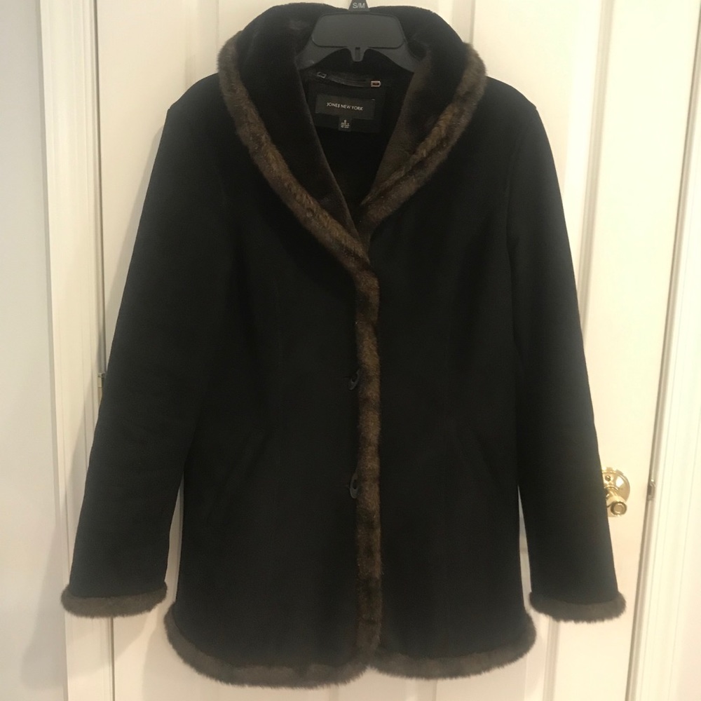 Jones New York faux fur coat